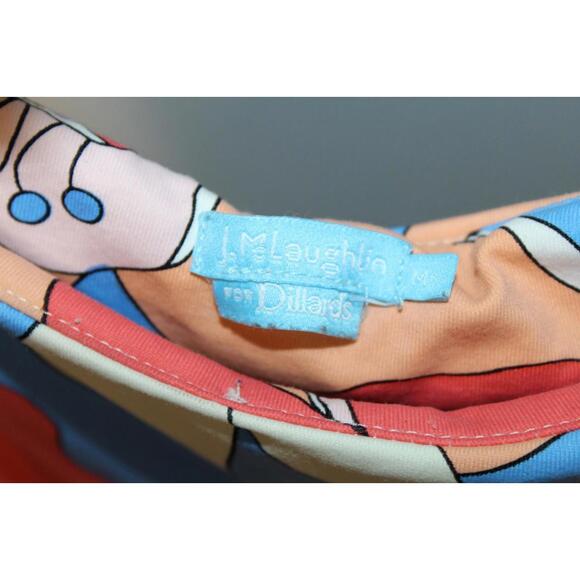 J. McLaughlin Sleeveless Catalina Cloth Floral Faux Wrap Dress Women's Medium - Picture 3 of 9